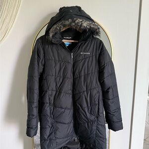 Columbia Black Jacket with Removable Hood
